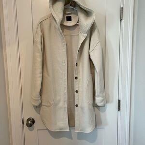 RD Style Cream Teddy Jacket with Hood
